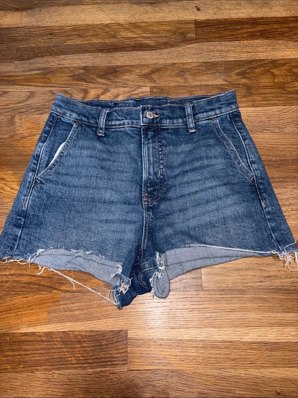 OLD NAVY sky-hi A-line jean shorts